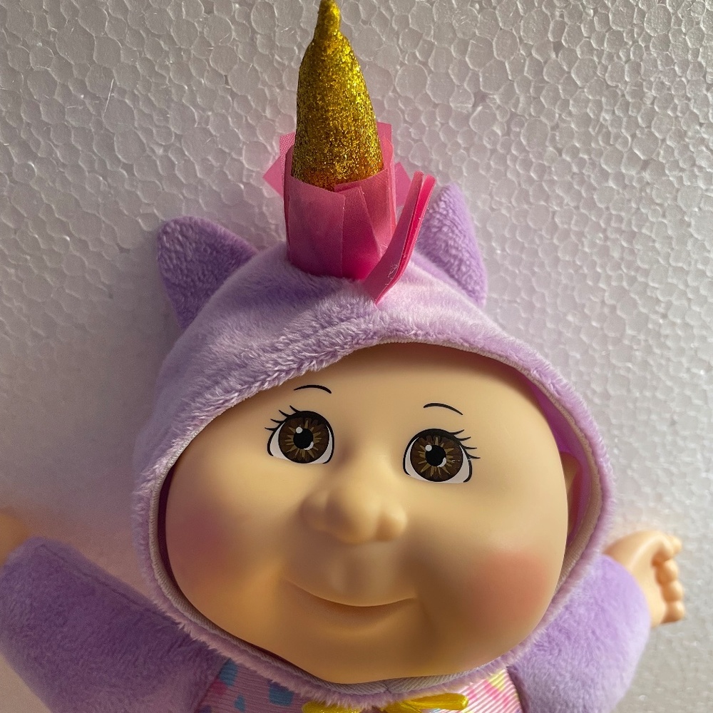 Cabbage Patch Kids Cuties Doll Purple Amethyst Unicorn Fantasy Friends Toy Lovey